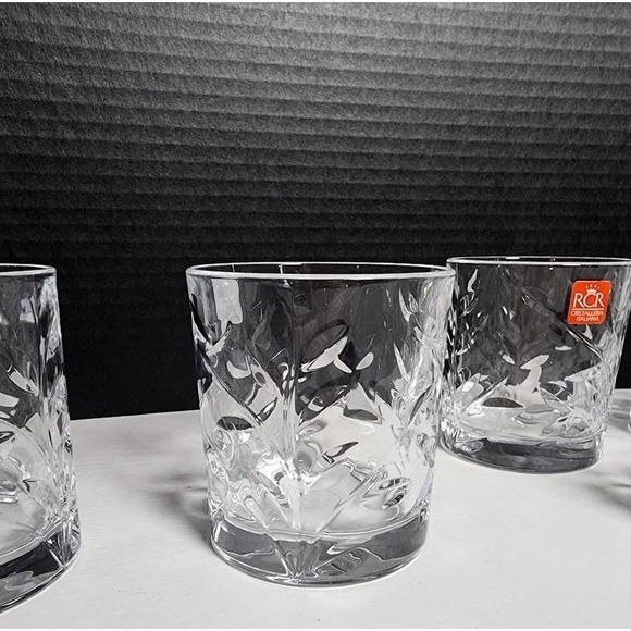 Royal Crystal Rock Laurus Double Old Fashioned Glasses Set of 6 New Old Stock - Picture 2 of 4